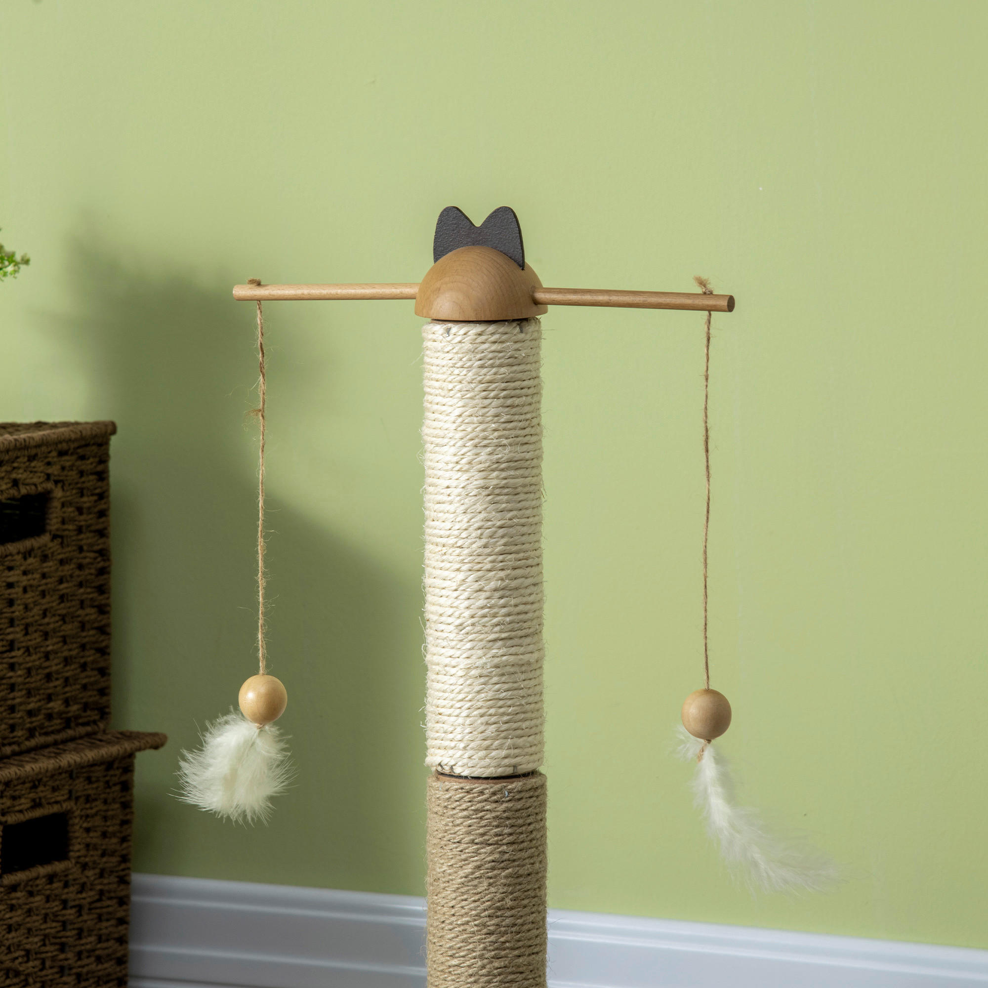 PawHut Kratzbaum natur Kiefer B/H/L: ca. 32x56x32 cm Kratzbaum - natur (32,00/32,00/56,00cm) - PawHut