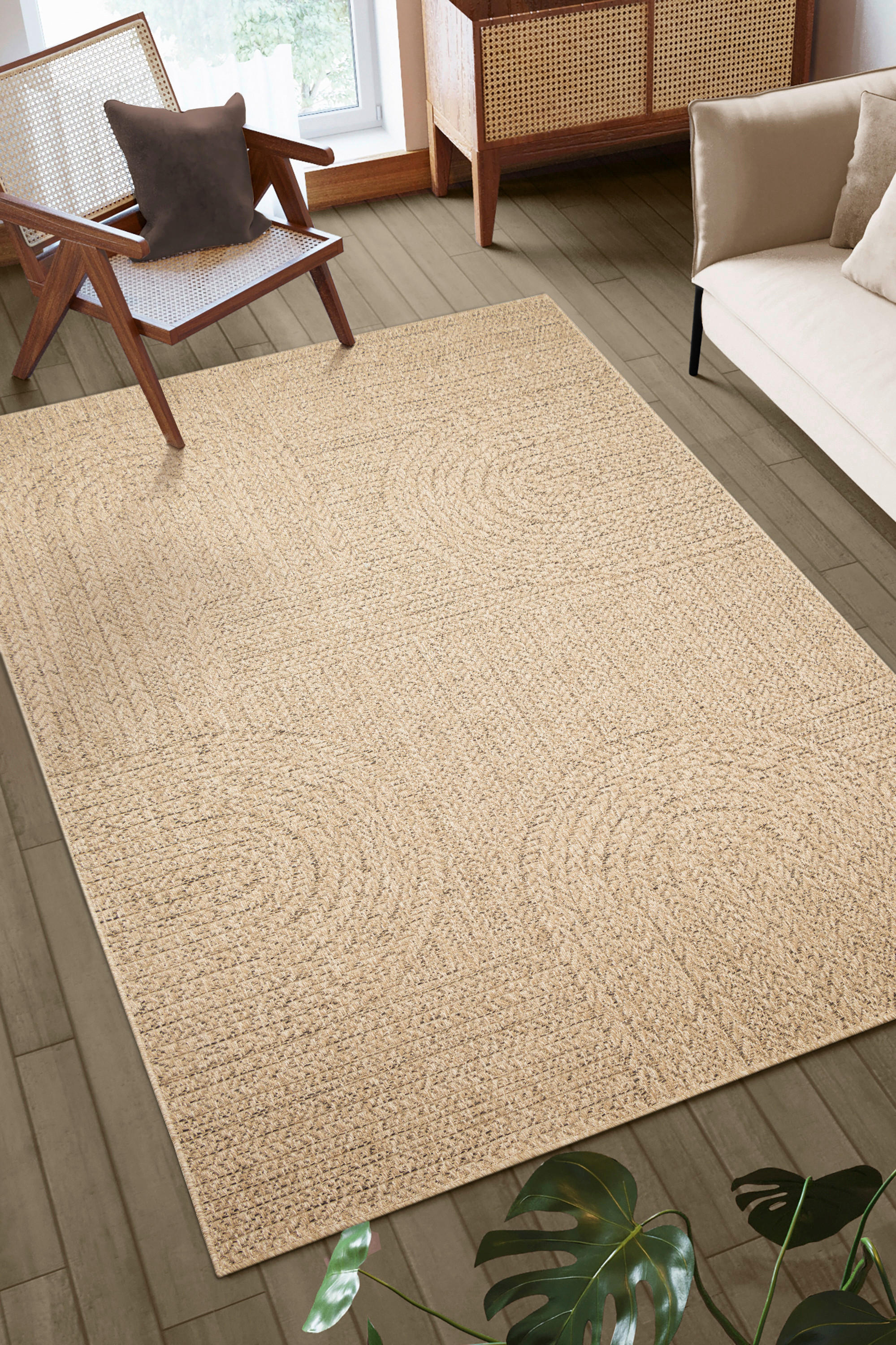 Thumbnail - Merinos Teppich Kenzy natur B/L: ca. 140x200 cm