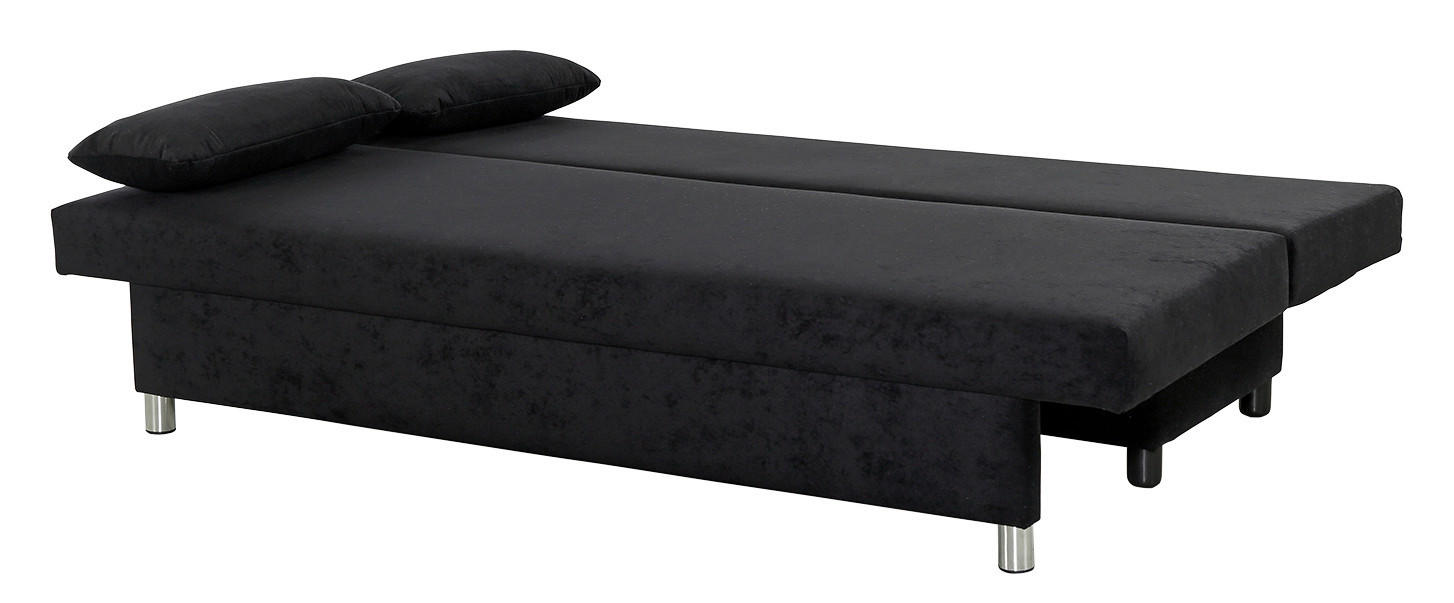 Schlafsofa  B/H/T: ca. 191x82x80 cm Picanto_Schlafsofa 482/19-253/06 - schwarz/grau (191,00/82,00/80,00cm)