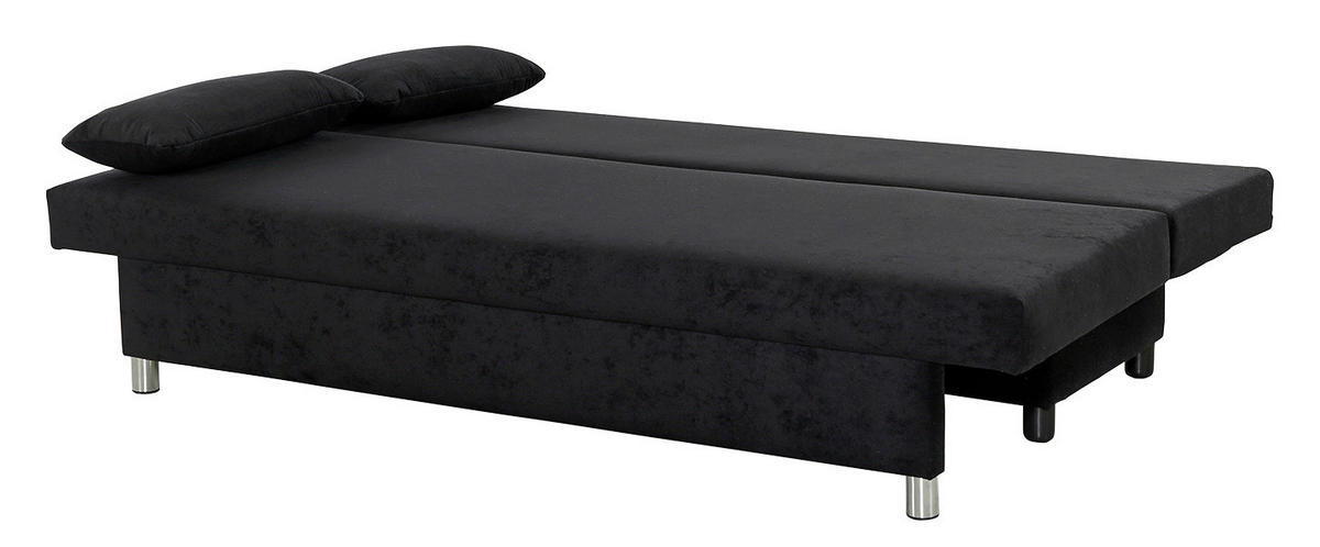 Schlafsofa  B/H/T: ca. 191x82x80 cm Picanto_Schlafsofa 482/19-253/06 - schwarz/grau (191,00/82,00/80,00cm)
