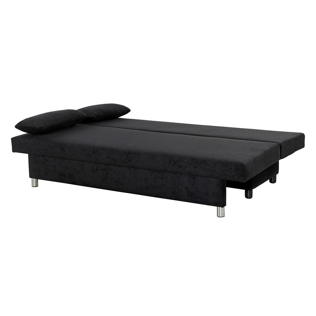 Thumbnail - Schlafsofa grauschwarz Microfaser B/H/T: ca. 191x82x80 cm