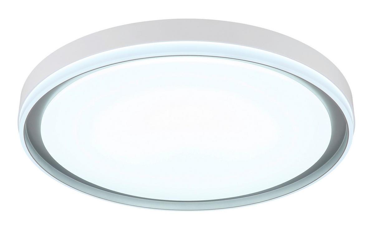 GLOBO Deckenventilator Deckenleuchte-Janice - weiß/silber (51,00/9,00/50,50cm) - GLOBO