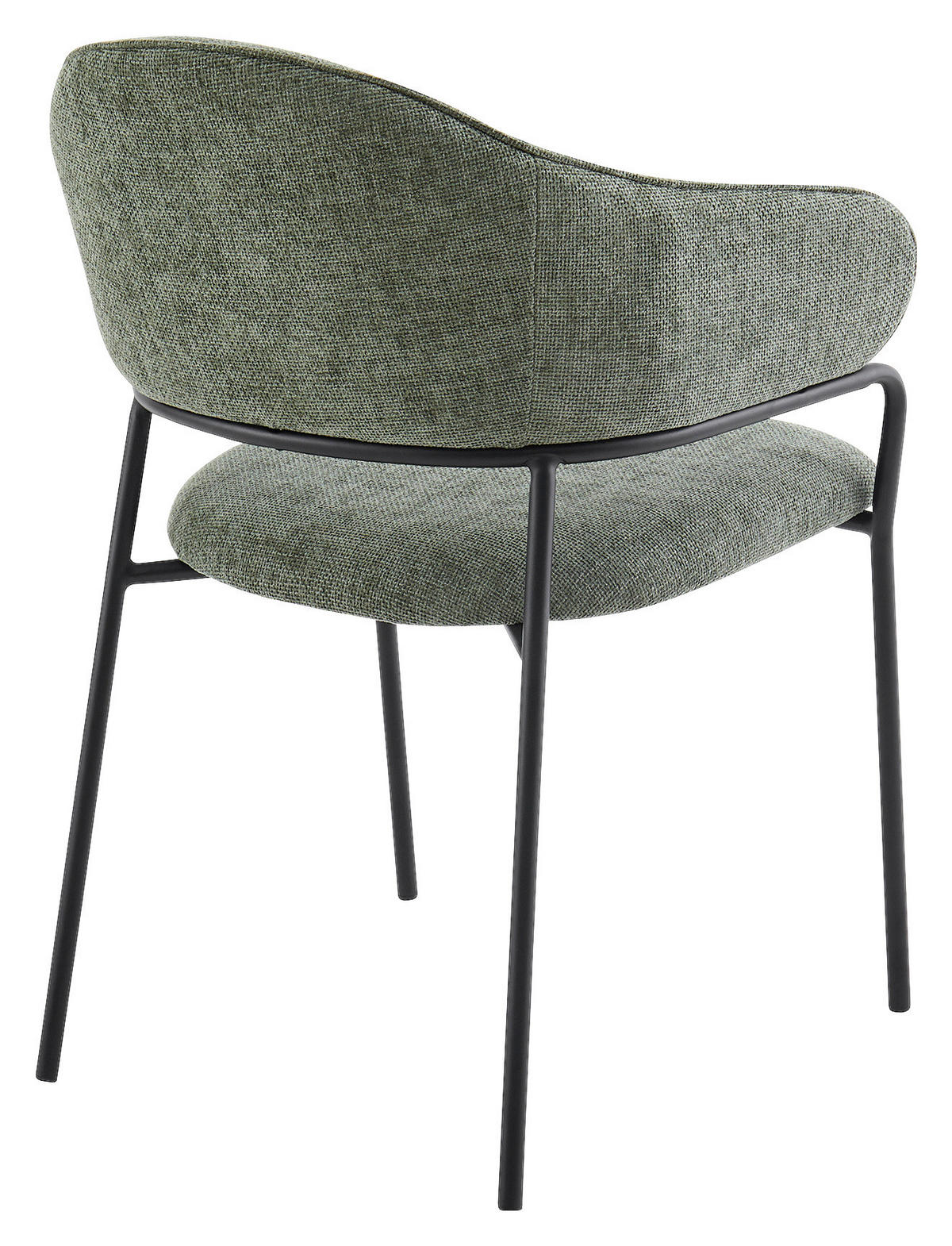 Stuhl CURVE schwarz grün Metall Stoff B/H/T: ca. 60x86x58 cm CURVE - schwarz/grün (60,00/86,00/58,00cm) - byLIVING