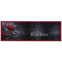 Küchenläufer Cook&Wash rot B/L: ca. 50x150 cm Cook&Wash - rot/schwarz (50,00/150,00cm)