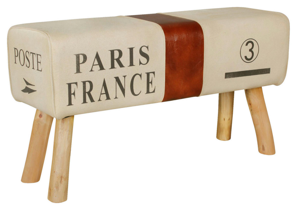 Wohnling Sitzbank beige B/H/T: ca. 91x51x30 cm Sitzbank - beige (91,00/51,00/30,00cm) - Wohnling