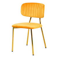 Stuhl Kian 100 2er-Set orange Microfaser B/H/T: ca. 47x80x51 cm Kian 100 2er-Set - gold/orange (47,00/80,00/51,00cm) - 360 Living