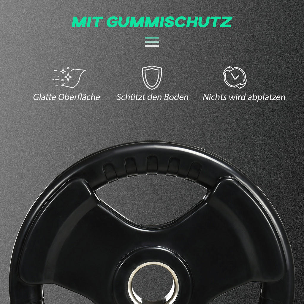 Thumbnail - SPORTNOW Hantelscheibe schwarz Metall B/H/L: ca. 36x5x36 cm