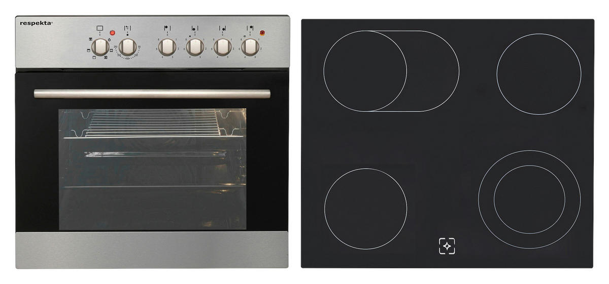 Respekta Küchenblock Premium weiß hochglänzend B/H/T: ca. 280x200x60 cm Premium - Eiche/weiß (280,00/200,00/60,00cm) - Respekta