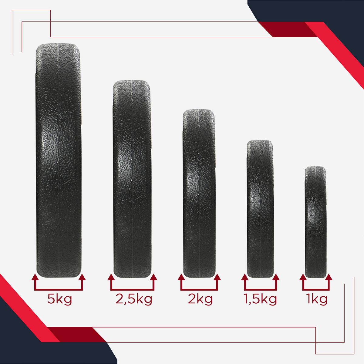 HOMCOM Hantelset schwarz Kunststoff B/H/L: ca. 18x7,5x43 cm Hantel-Set 30kg - schwarz (43,00/18,00/7,50cm) - HOMCOM