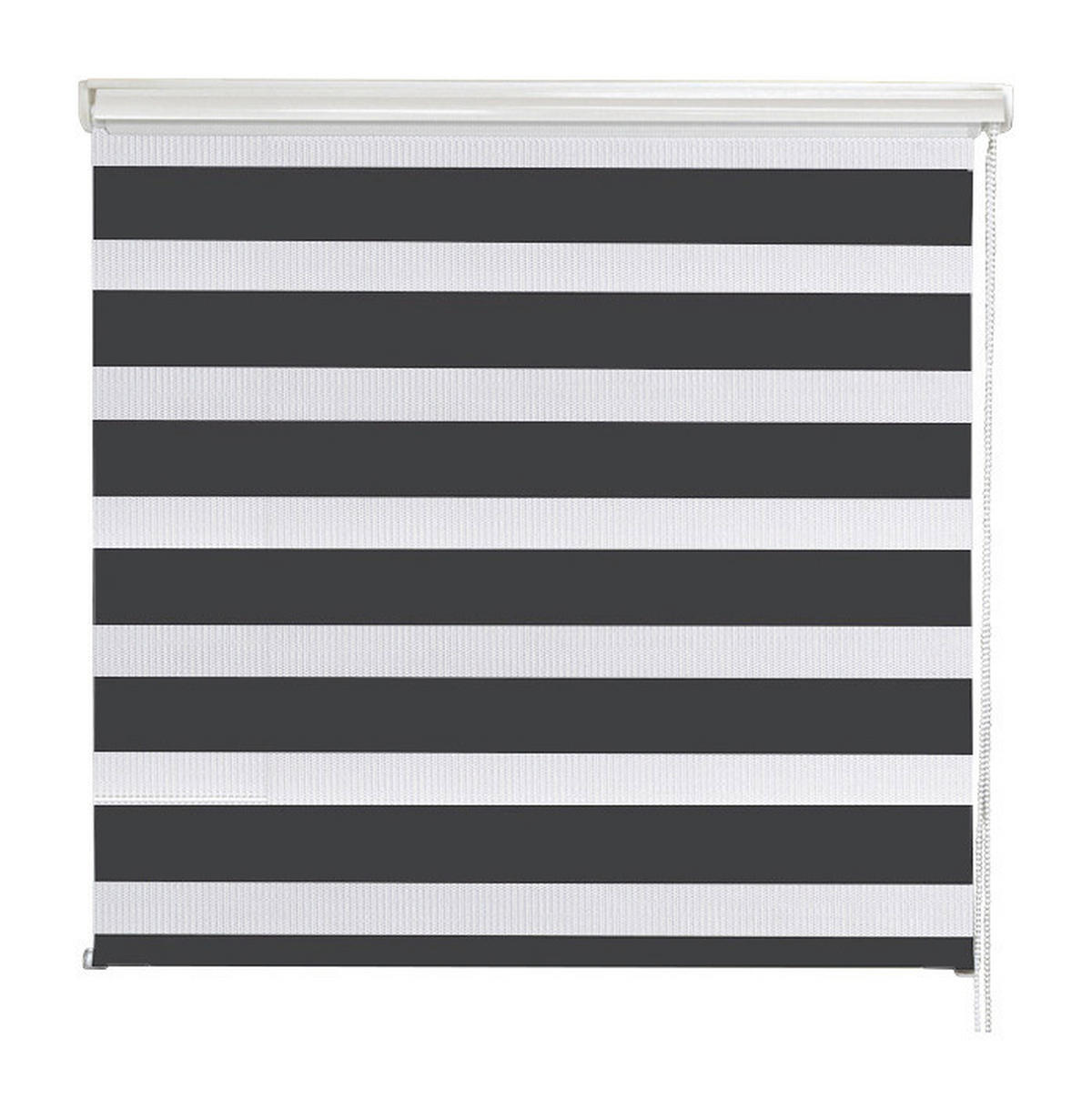 Doppelrollo mit Blende Easy Fix anthrazit B/L: ca. 75x160 cm Easy Fix - anthrazit (75,00/160,00cm) - POCOline