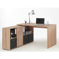 Schreibtisch  Eiche Sonoma Nachbildung B/H/T: ca. 136x74x66,5 cm Lexo_Schreibtisch 353-001 - Eiche (136,00/74,00/66,50cm)