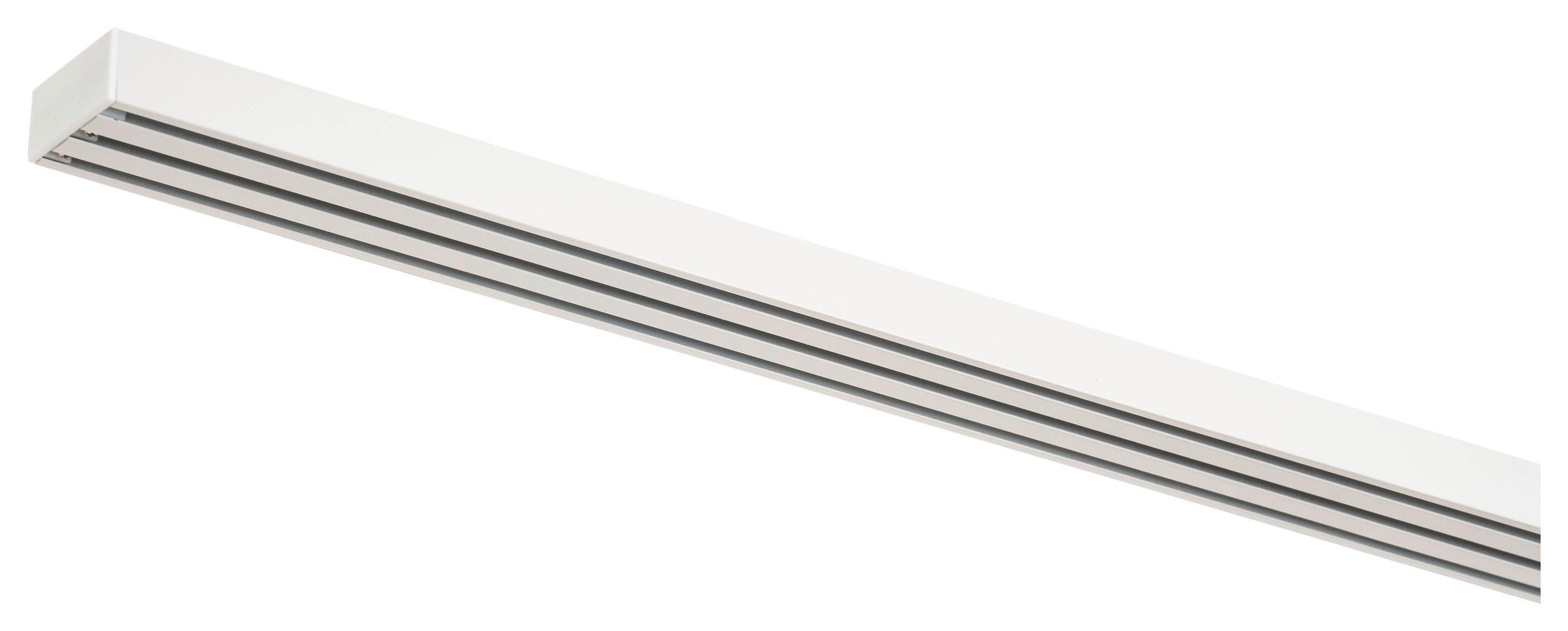 Gardinenschiene smart weiß Metall L: ca. 160 cm 3.0 Läufe smart - weiß (160,00cm) - ondeco