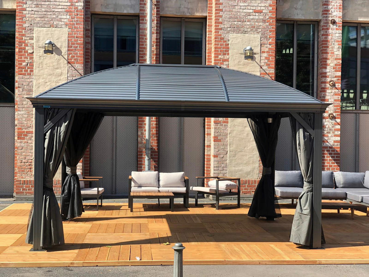 Sojag Pavillon Moreno anthrazit Aluminium B/H/L: ca. 423x283x298 cm Moreno - anthrazit (298,00/423,00/283,00cm) - Sojag
