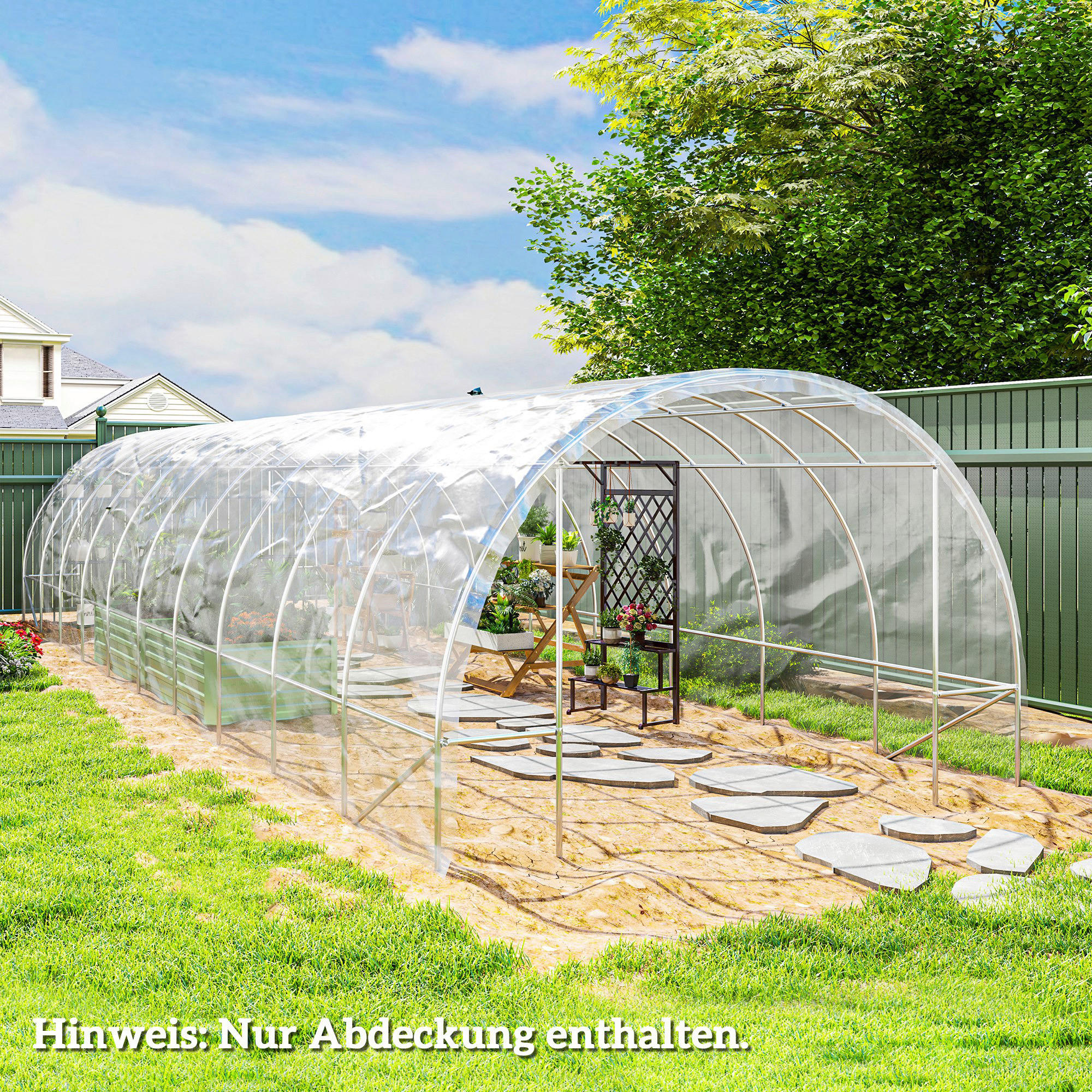 Outsunny Gewächshausfolie B/H/L: ca. 600x1x1000 cm Gewächshausfolie - transparent (1000,00/600,00/1,00cm) - Outsunny