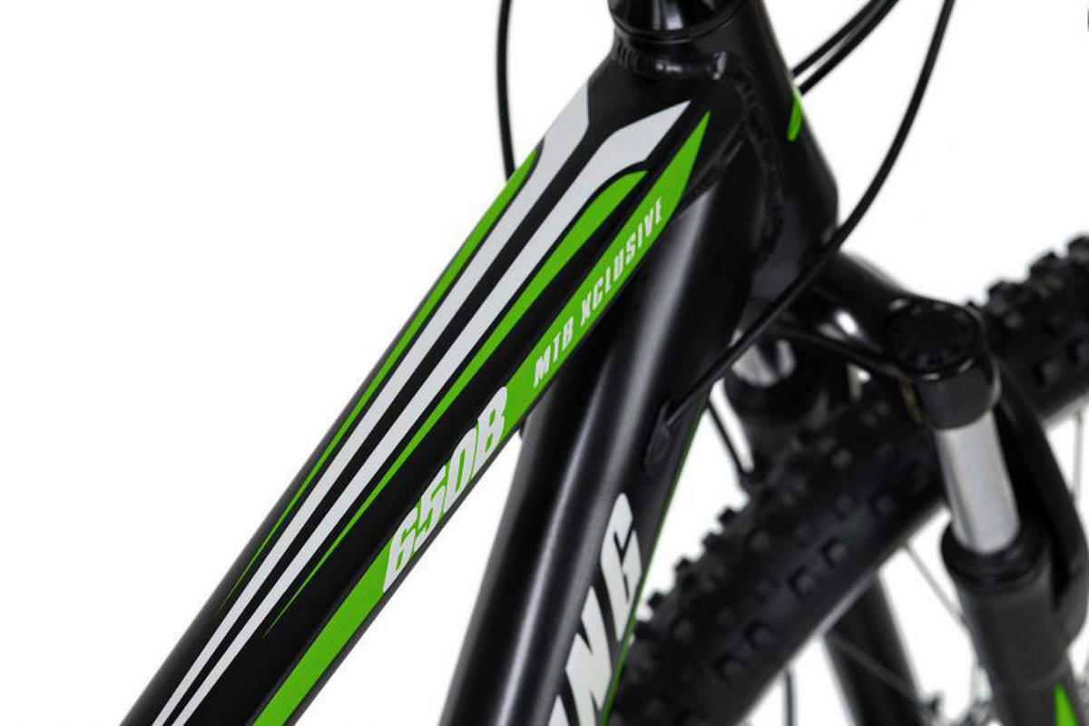 KS-Cycling Mountainbike Morzine Hardtail Morzine 27,5 Zoll Rahmenhöhe 48 cm 21 Gänge schwarz schwarz ca. 27,5 Zoll Morzine - schwarz/grün - KS-Cycling