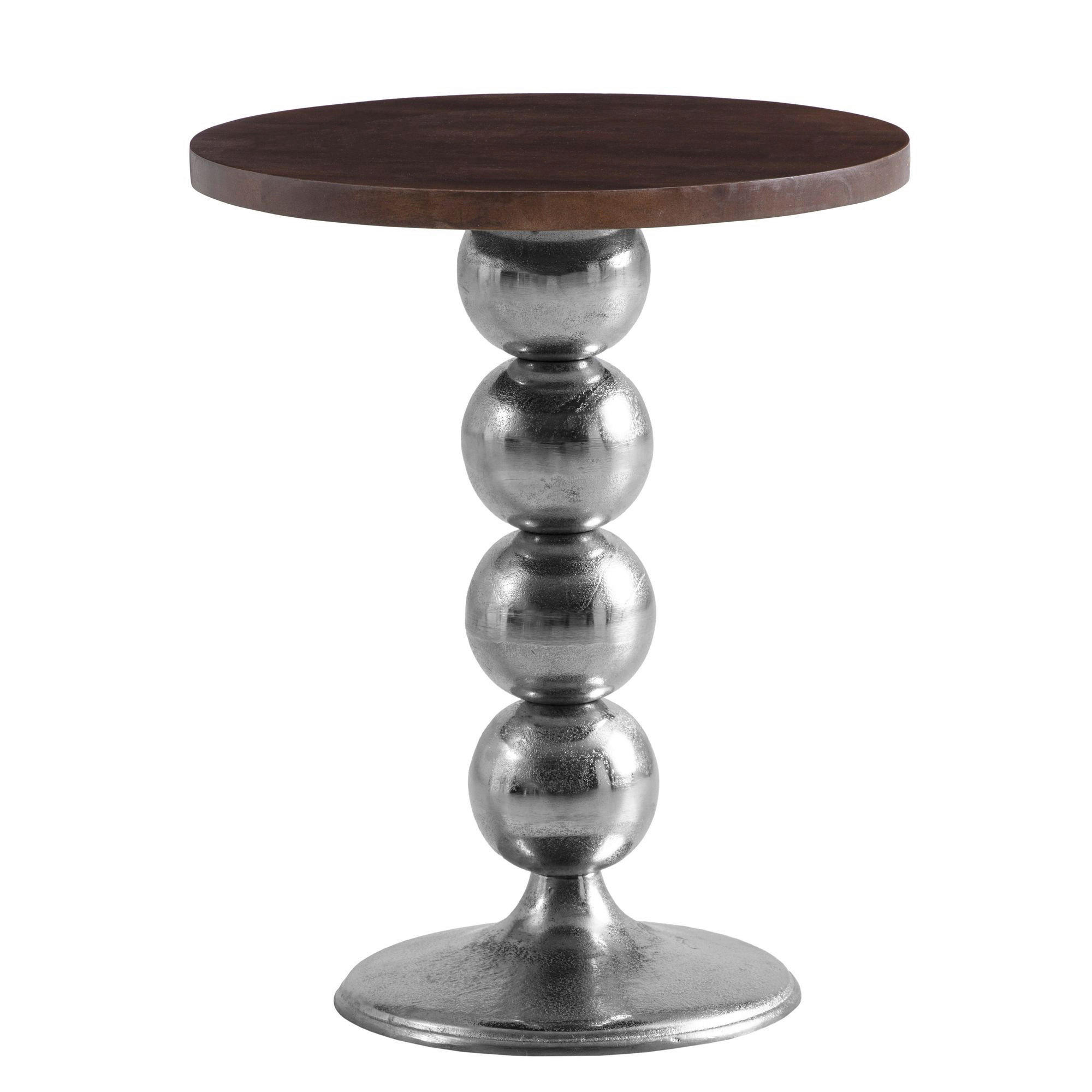 Beistelltisch silber Metall Mango B/H/T: ca. 50x62x50 cm Beistelltisch - silber (50,00/62,00/50,00cm) - Wohnling