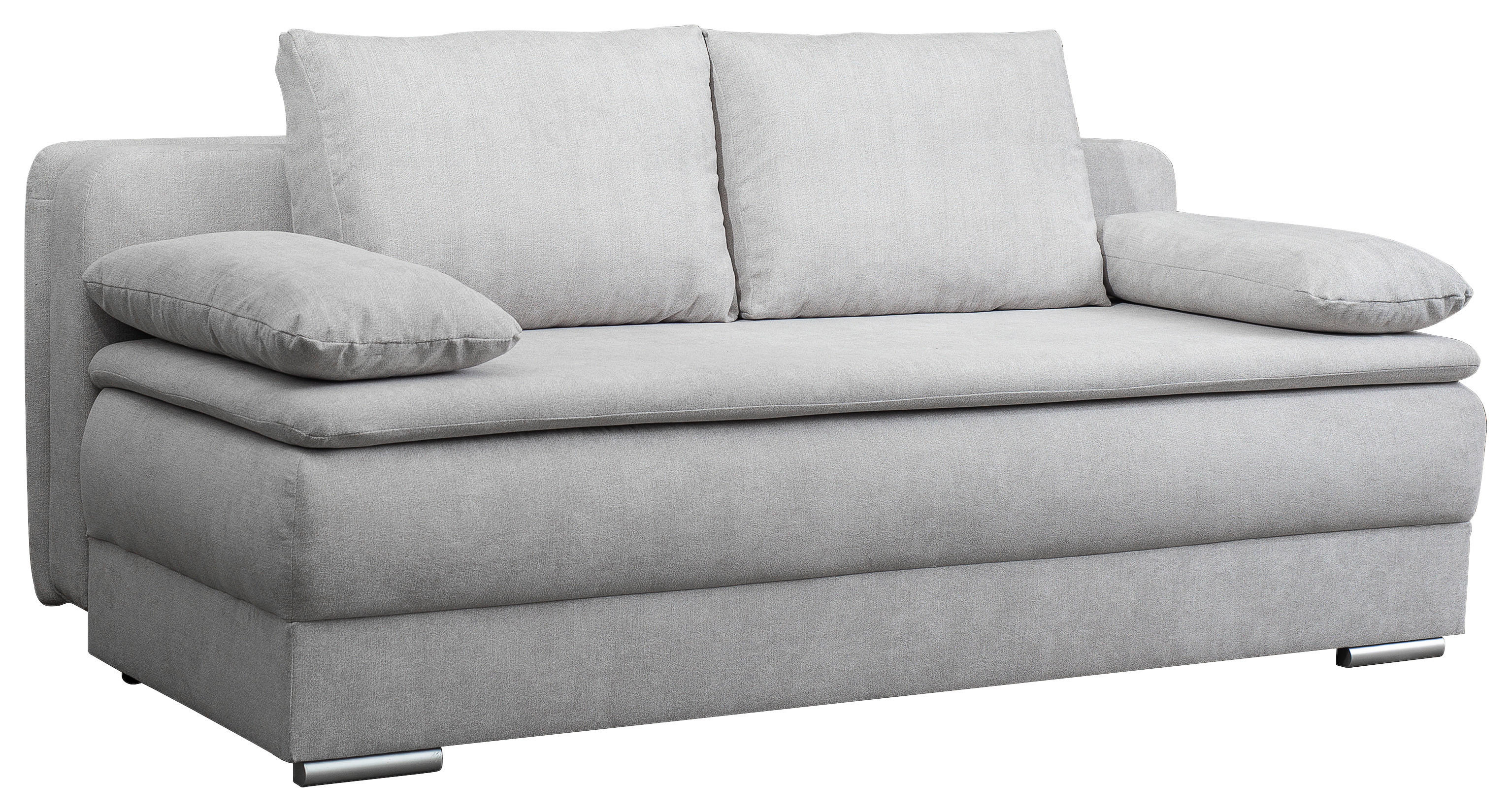 Dauerschlafsofa Prima grau B/H/T: ca. 200x96x96 cm Prima - Chrom/grau (200,00/96,00/96,00cm)