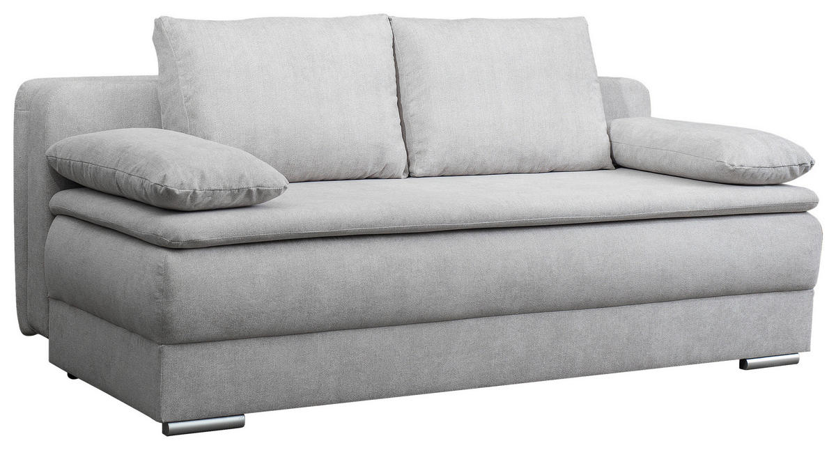 Dauerschlafsofa Prima grau B/H/T: ca. 200x96x96 cm Prima - Chrom/grau (200,00/96,00/96,00cm)