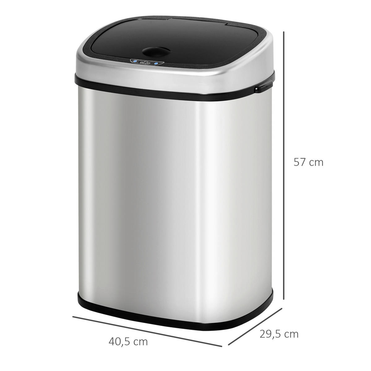 HOMCOM Kücheneimer silber B/H/L: ca. 29,5x57x40,5 cm Kücheneimer - silber (40,50/29,50/57,00cm) - HOMCOM