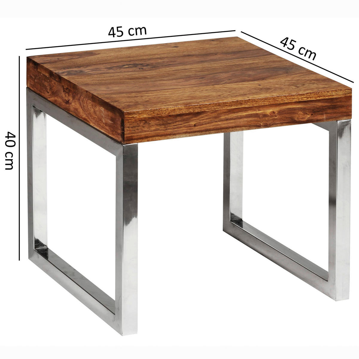 Beistelltisch rosenholz Holz B/H/T: ca. 45x40x45 cm Beistelltisch GUNA - rosenholz (45,00/40,00/45,00cm) - Wohnling
