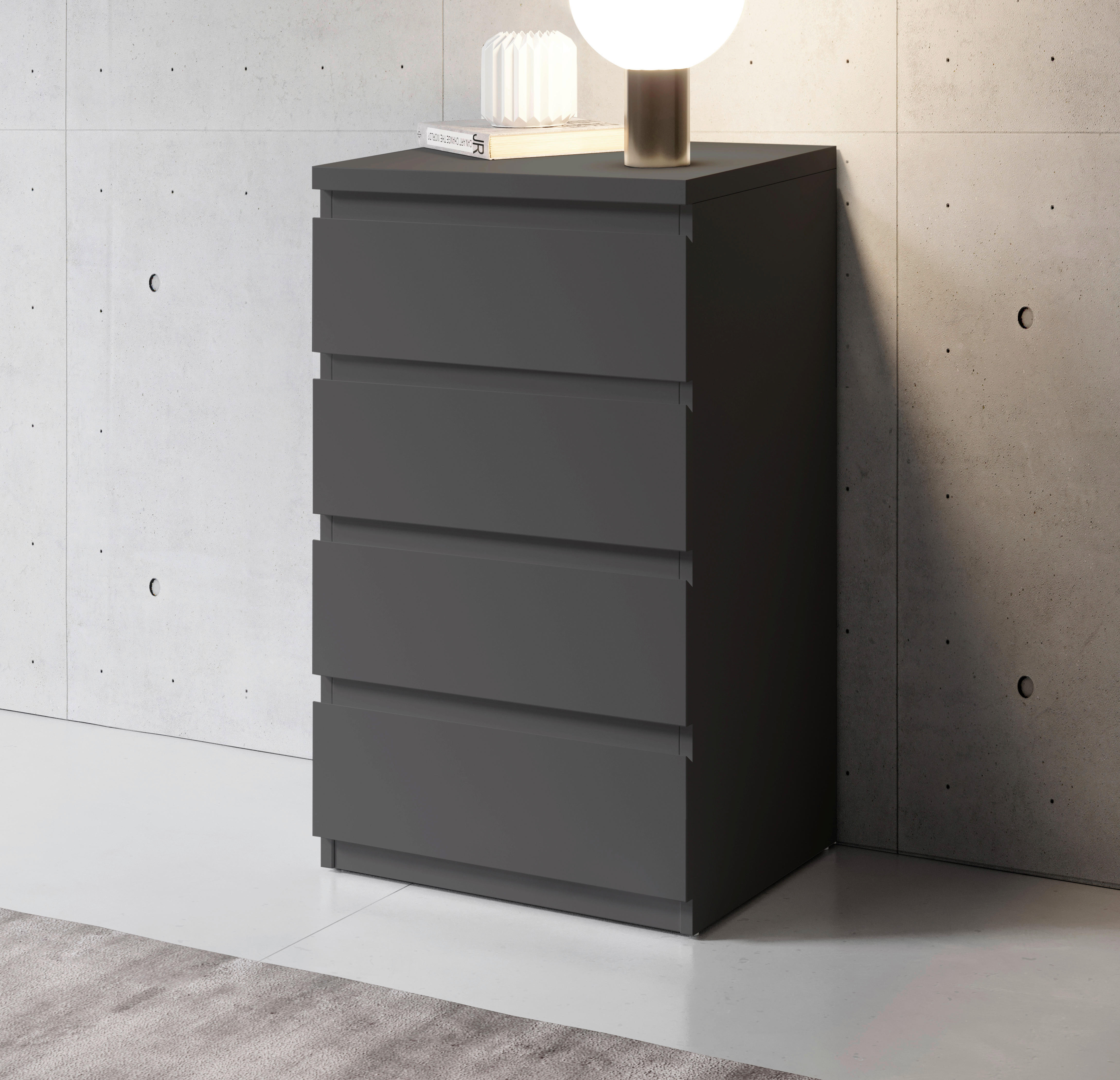 Nachtkonsole Olli Graphit B/H/T: ca. 45x79x38 cm Olli - Graphit (45,00/79,00/38,00cm)