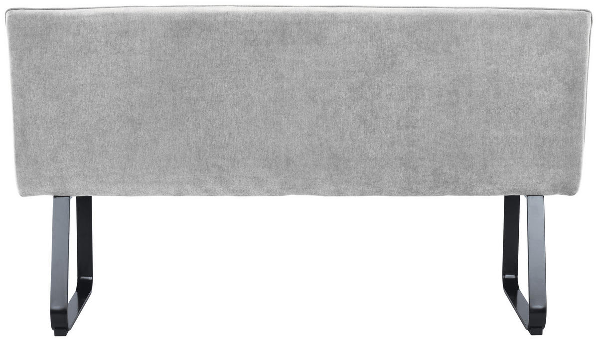 Bank TALEA hellgrau schwarz B/H/T: ca. 160x92x59 cm TALEA - hellgrau/schwarz (160,00/92,00/59,00cm) - byLIVING