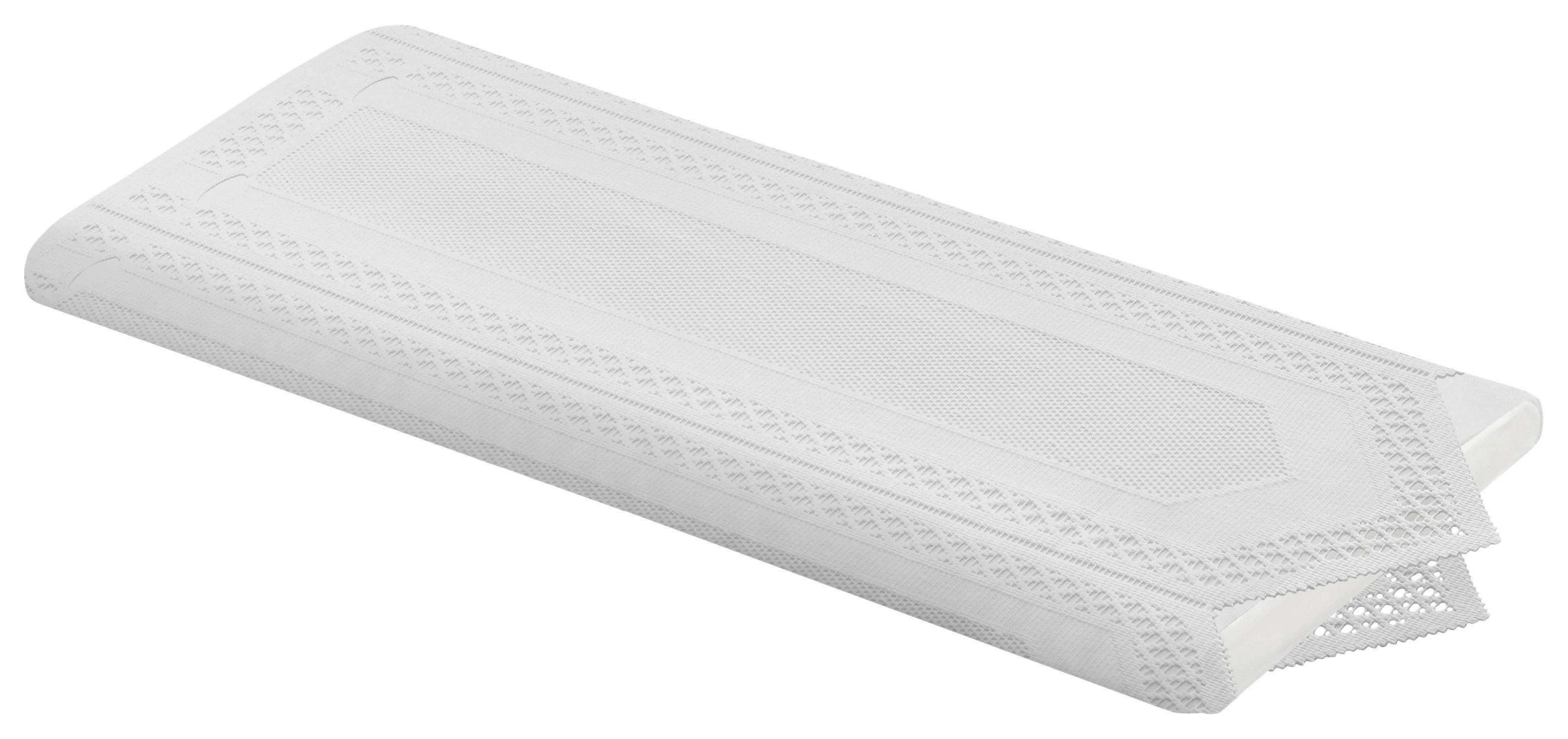 Scheibengardinen-Meterware weiß H: ca. 45 cm Scheibengardine - weiß (45,00cm)