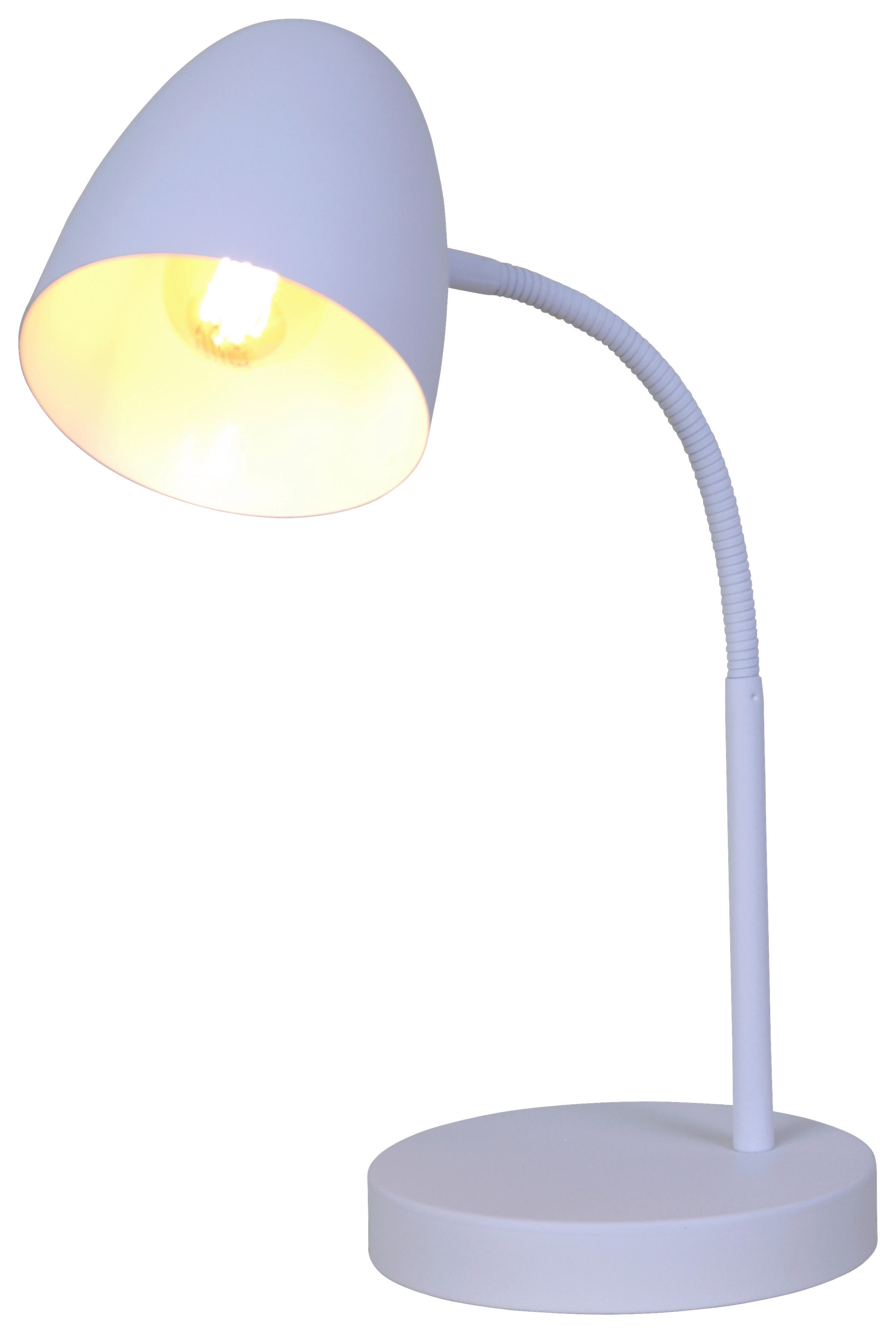 Nowa Tischleuchte 50870107 weiß Metall B/H: ca. 15x40 cm E14 1 Brennstellen JASON - weiß (15,00/40,00cm) - Nowa