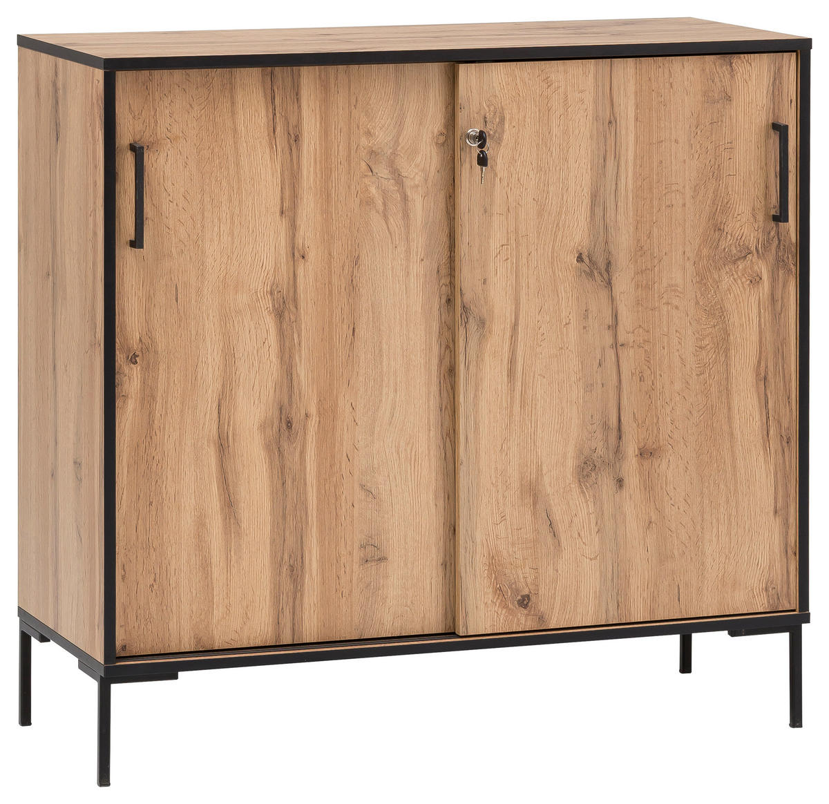 Midischrank Serie 2000 Eiche Landhaus Nachbildung B/H/T: ca. 100,1x96,6x41 cm Serie 2000 - Eiche (100,10/96,60/41,00cm) - Möbelpartner