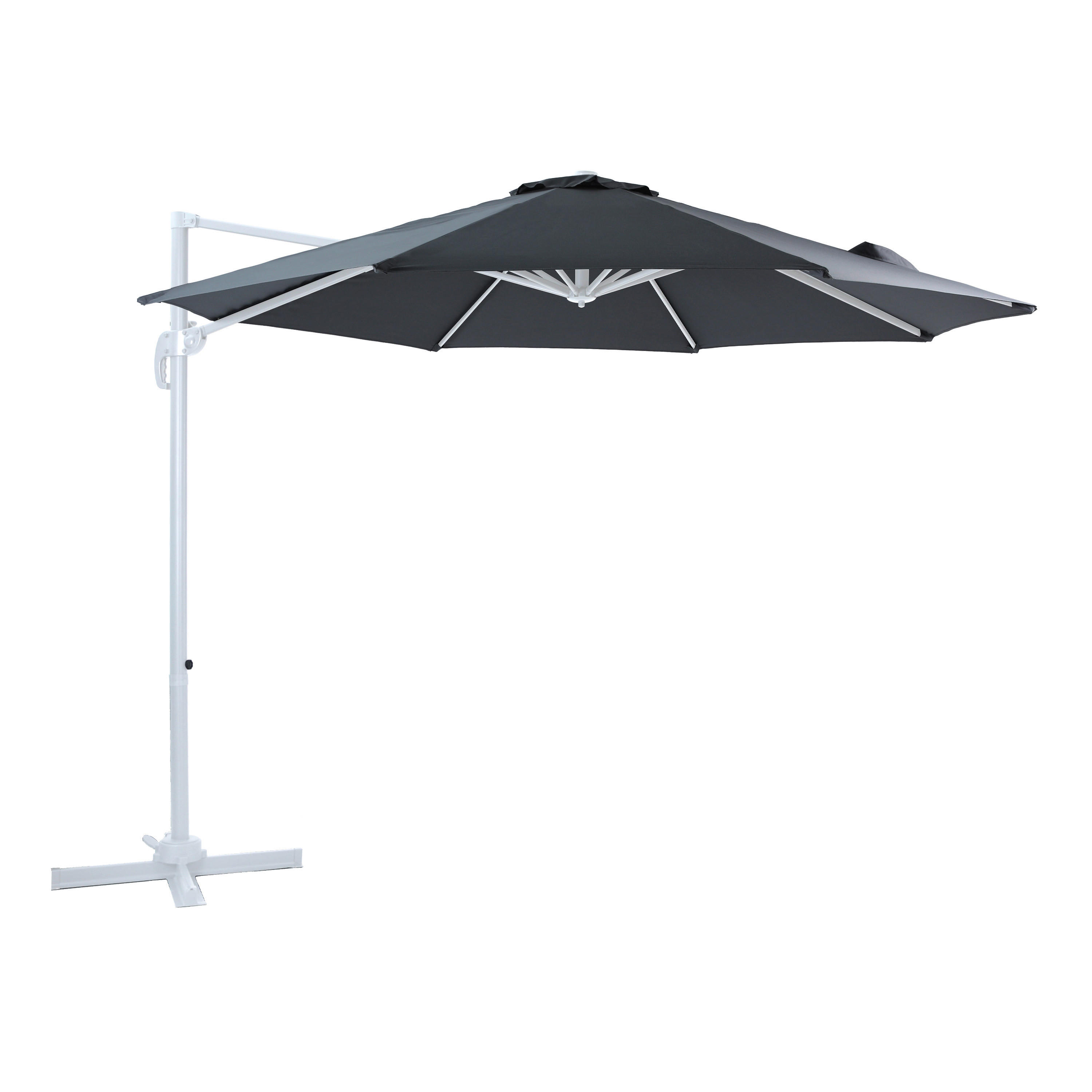 AXI Outdoor Living Ampelschirm Marisol grau Metall B/H/L: ca. 300x235x300 cm Marisol - weiß/grau (300,00/300,00/235,00cm) - AXI Outdoor Living