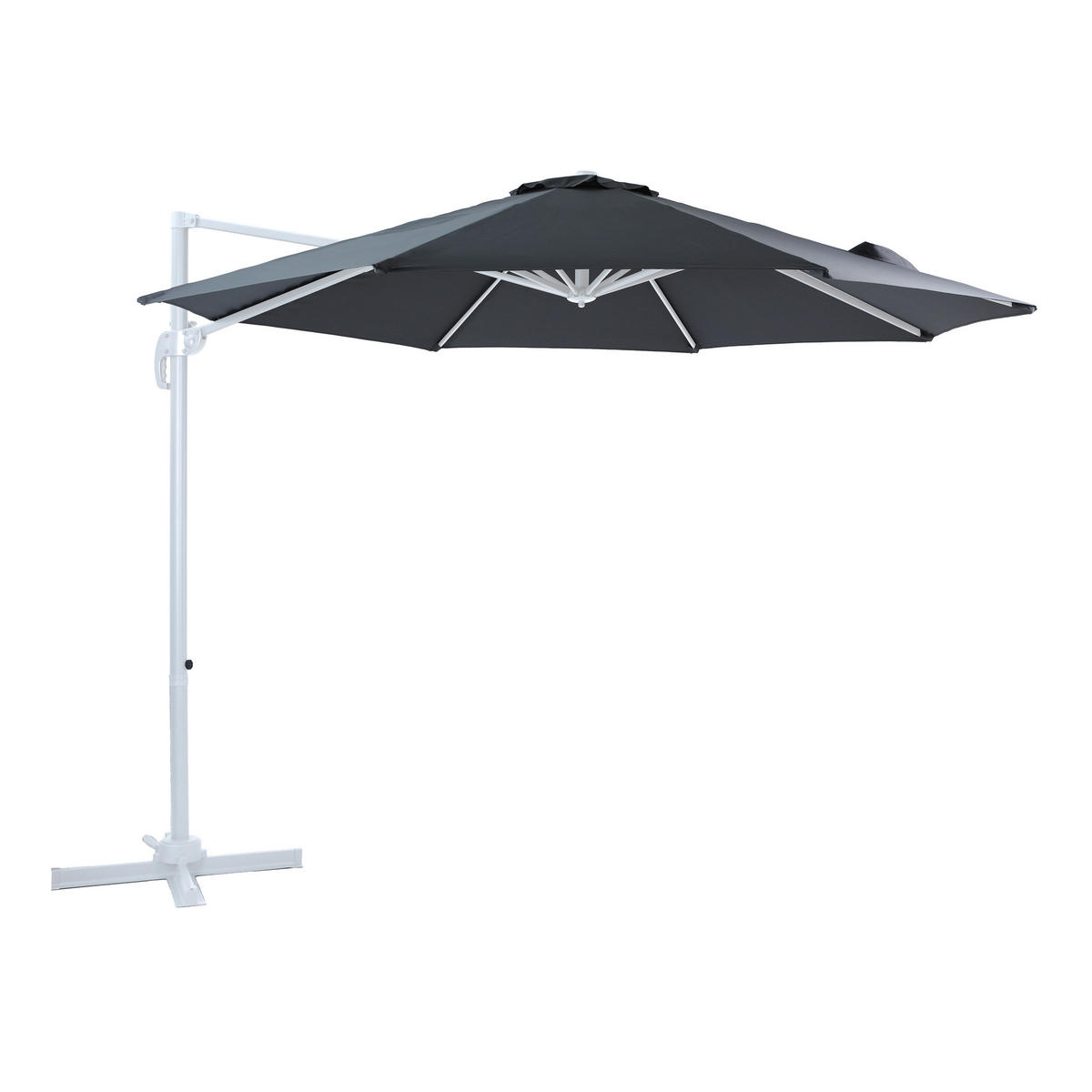AXI Outdoor Living Ampelschirm Marisol grau Metall B/H/L: ca. 300x235x300 cm Marisol - weiß/grau (300,00/300,00/235,00cm) - AXI Outdoor Living