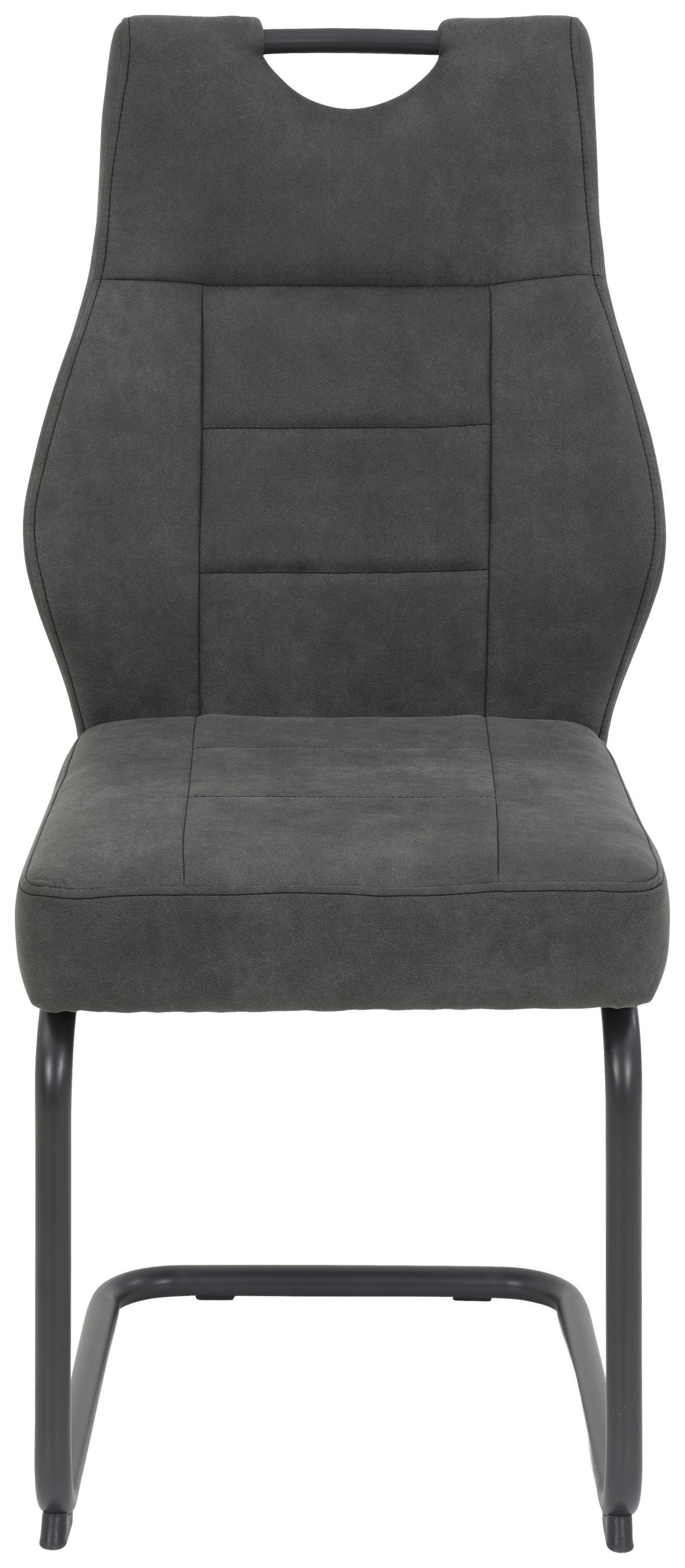 Schwingstuhl Linda II, 2er-Set anthrazit Metall Microfaser B/H/T: ca. 44x97x65 cm Linda II, 2er-Set - anthrazit (44,00/97,00/65,00cm) - Hela