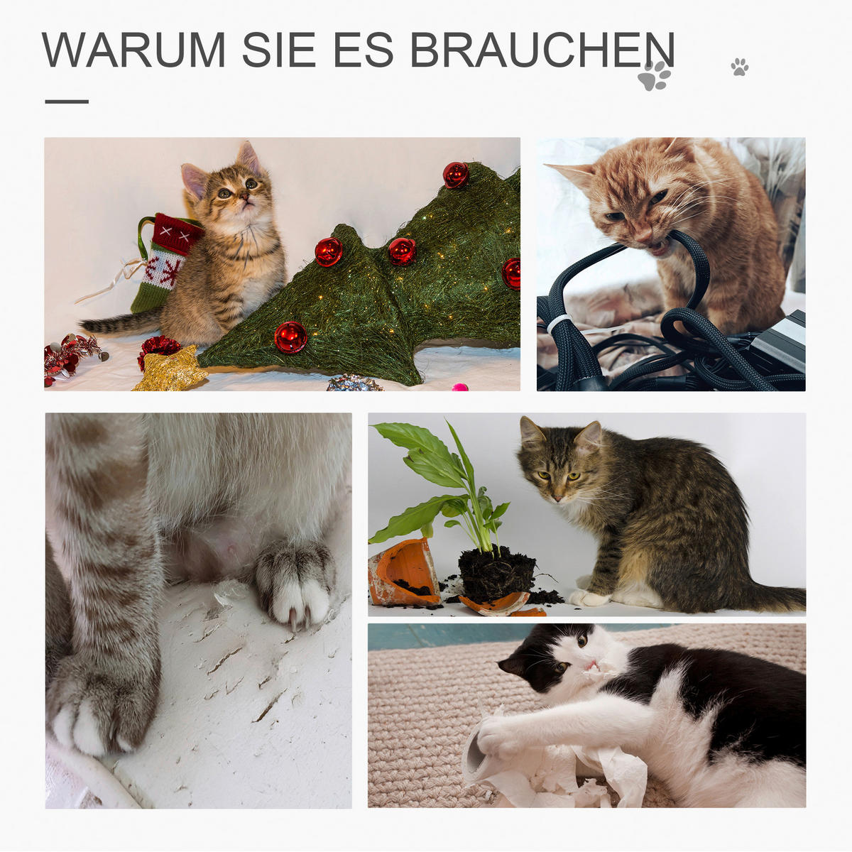 PawHut Kratzbaum beige Polypropylen B/H/L: ca. 40x48x100 cm Kratzbaum - beige (100,00/40,00/48,00cm) - PawHut