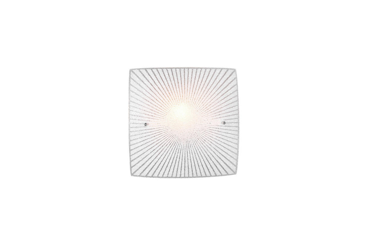 TRIO Deckenleuchte 612200100  Elisa Chrom transparent Metall Glas B/H/L: ca. 30x9x30 cm E27 1 Brennstellen Elisa - Chrom/transparent (30,00/30,00/9,00cm) - Trio