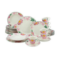 CreaTable Kombiservice Alba Rose bunt Porzellan 30 tlg. Alba Rose - bunt - CreaTable
