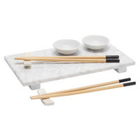 Sushi Set 9tlg. weiß Marmor Sushiset_9tlg. - weiß