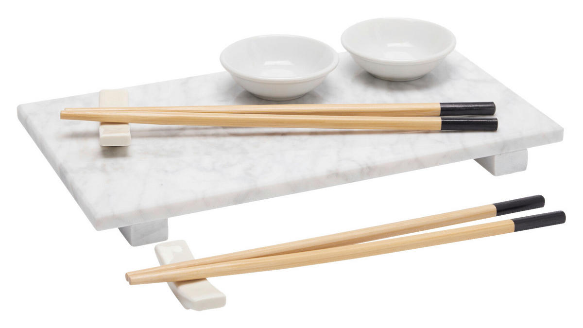 Sushi Set 9tlg. weiß Marmor Sushiset_9tlg. - weiß