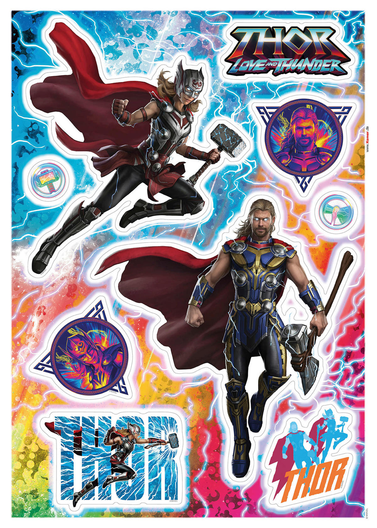 Komar Wandtattoo Thor4 Thor Jane Mixup  Thor4 Thor Jane Mixup B/L: ca. 50x70 cm Thor4 Thor Jane Mixup - (50,00/70,00cm) - Komar