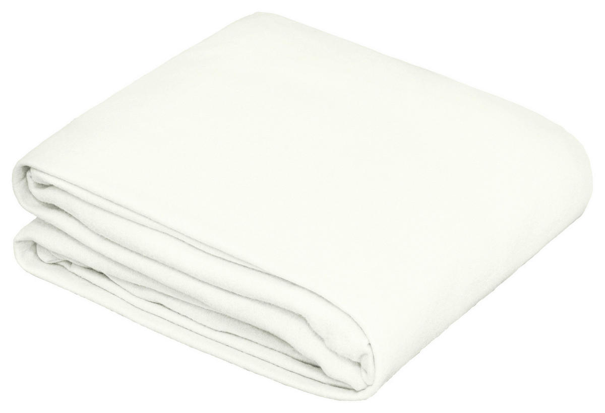 Fleece Spannbetttuch Fleece Spannbetttuch_Fleece 150x200cm - weiß (200,00/150,00/28,00cm)