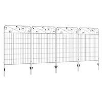 Outsunny Zaun schwarz Polypropylen B/H/L: ca. 0,8x352x110 cm Zaun - schwarz (110,00/0,80/352,00cm) - Outsunny