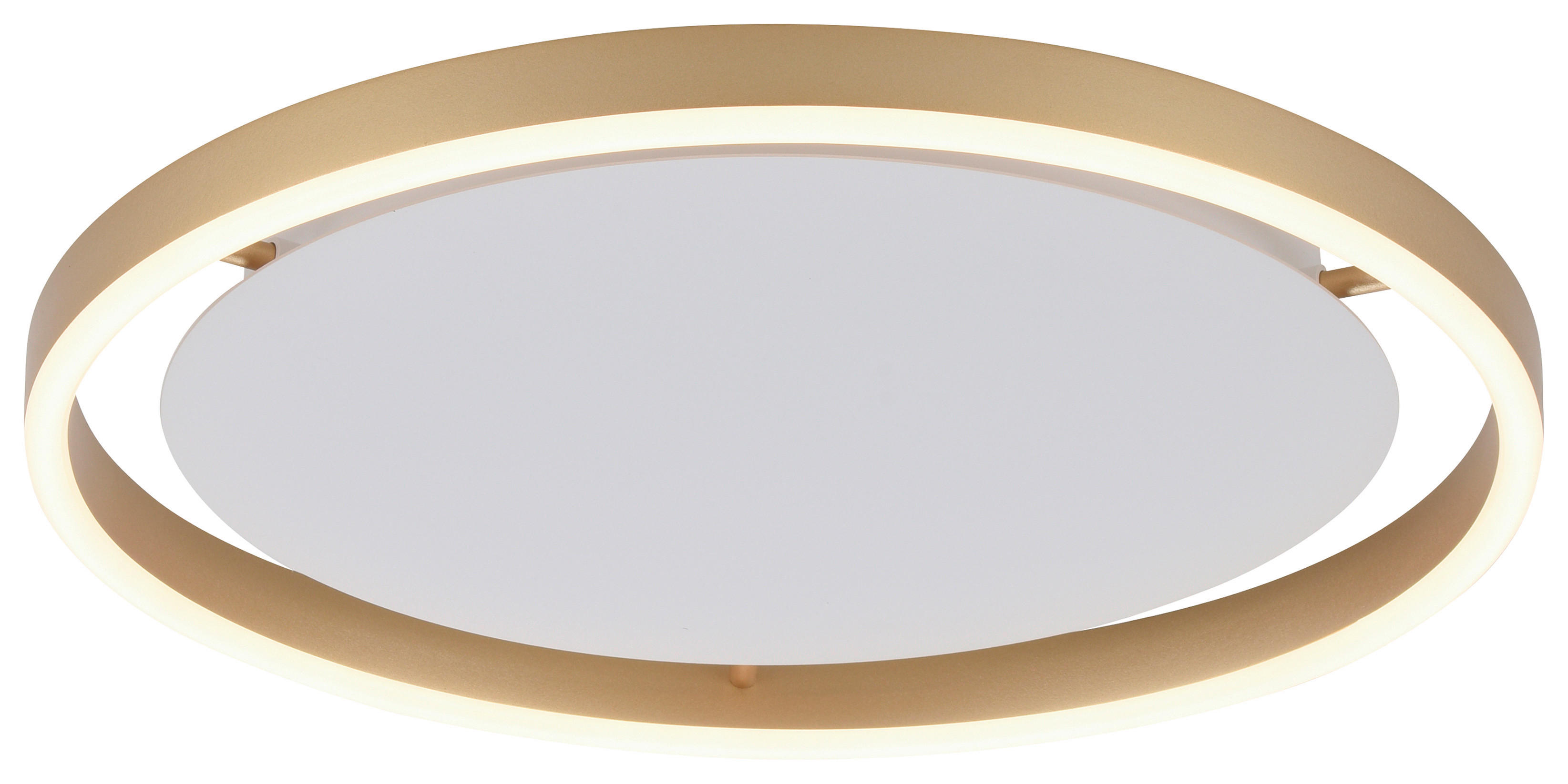 Just Light LED-Deckenleuchte RITUS 15391-60 messing weiß Metall H/D: ca. 5,3x39,3 cm 1 Brennstellen RITUS - messing/weiß (39,30/5,30cm) - Just Light