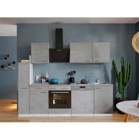 Respekta Küchenblock Malia Beton Optik B/H/T: ca. 250x200x60 cm Malia - Beton/weiß (250,00/200,00/60,00cm) - Respekta