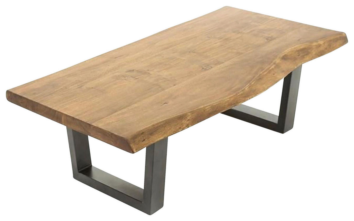 Couchtisch JUDY natur seidenmatt schwarz pulverbeschichtet B/H/T: ca. 120x45x60 cm JUDY - natur/schwarz (120,00/45,00/60,00cm) - byLIVING