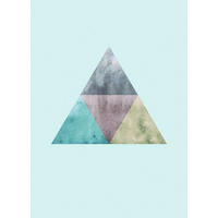 Komar Poster Triangles Top Blue Abstrakt B/L: ca. 50x70 cm Triangles Top Blue - (50,00/70,00cm) - Komar