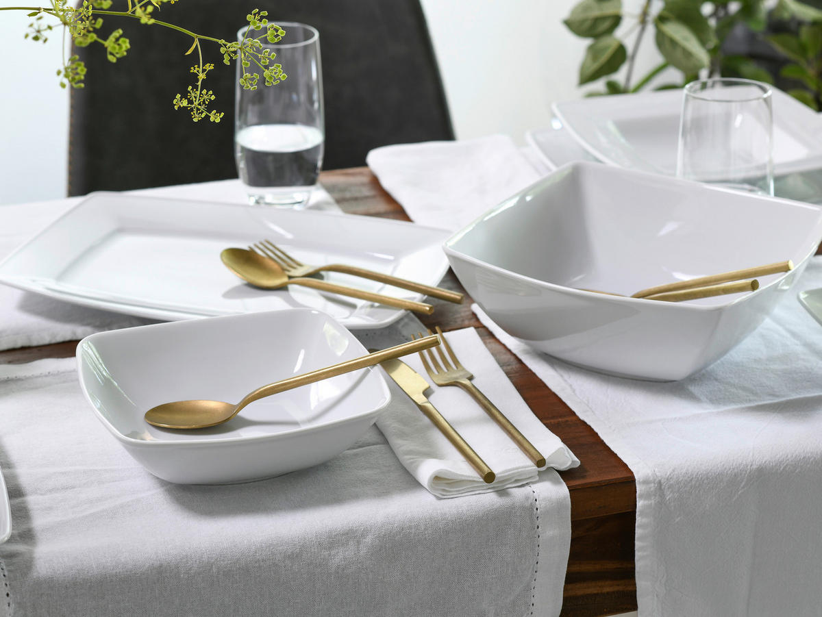 CreaTable Servierset Victoria weiß Porzellan Victoria - weiß - CreaTable
