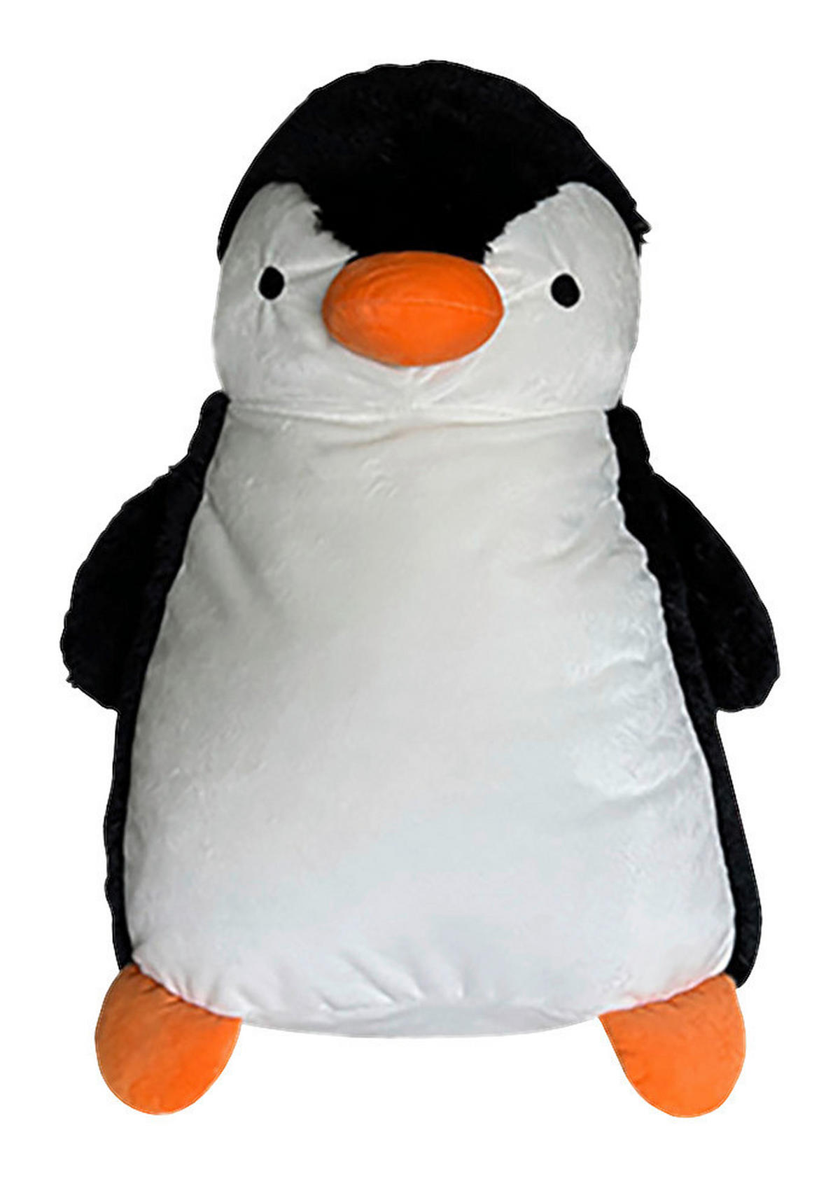 Dekokissen Plüsch Plüschkissen_Pinguin 50x50cm - weiß/schwarz (50,00/50,00cm)