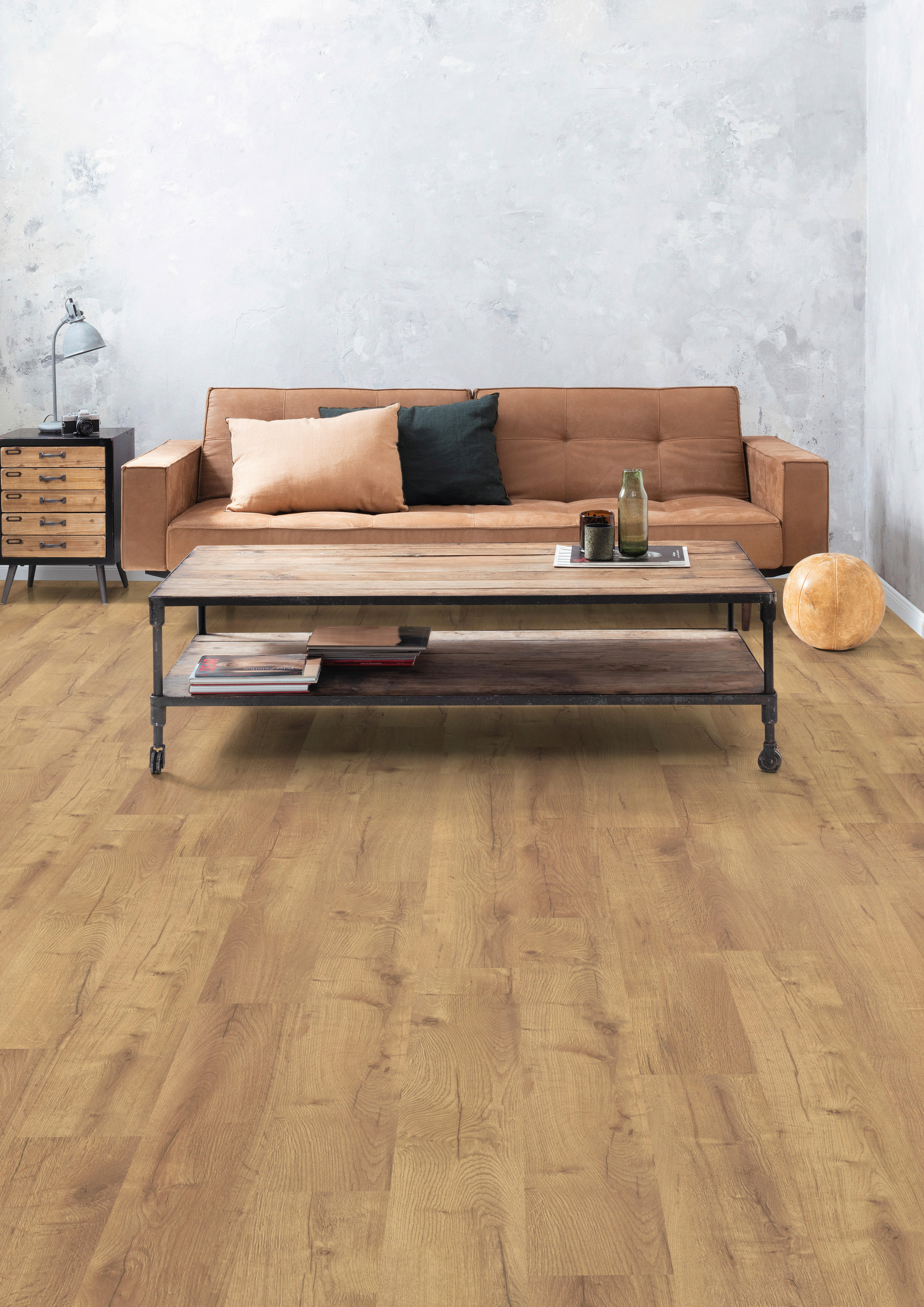 Laminatboden Eiche natur ca. 2,7429 m² im Paket  B/L: ca. 19,2x129,2 cm pro Paket Eiche natur ca. 2,7429 m² im Paket - natur (19,20/129,20cm)