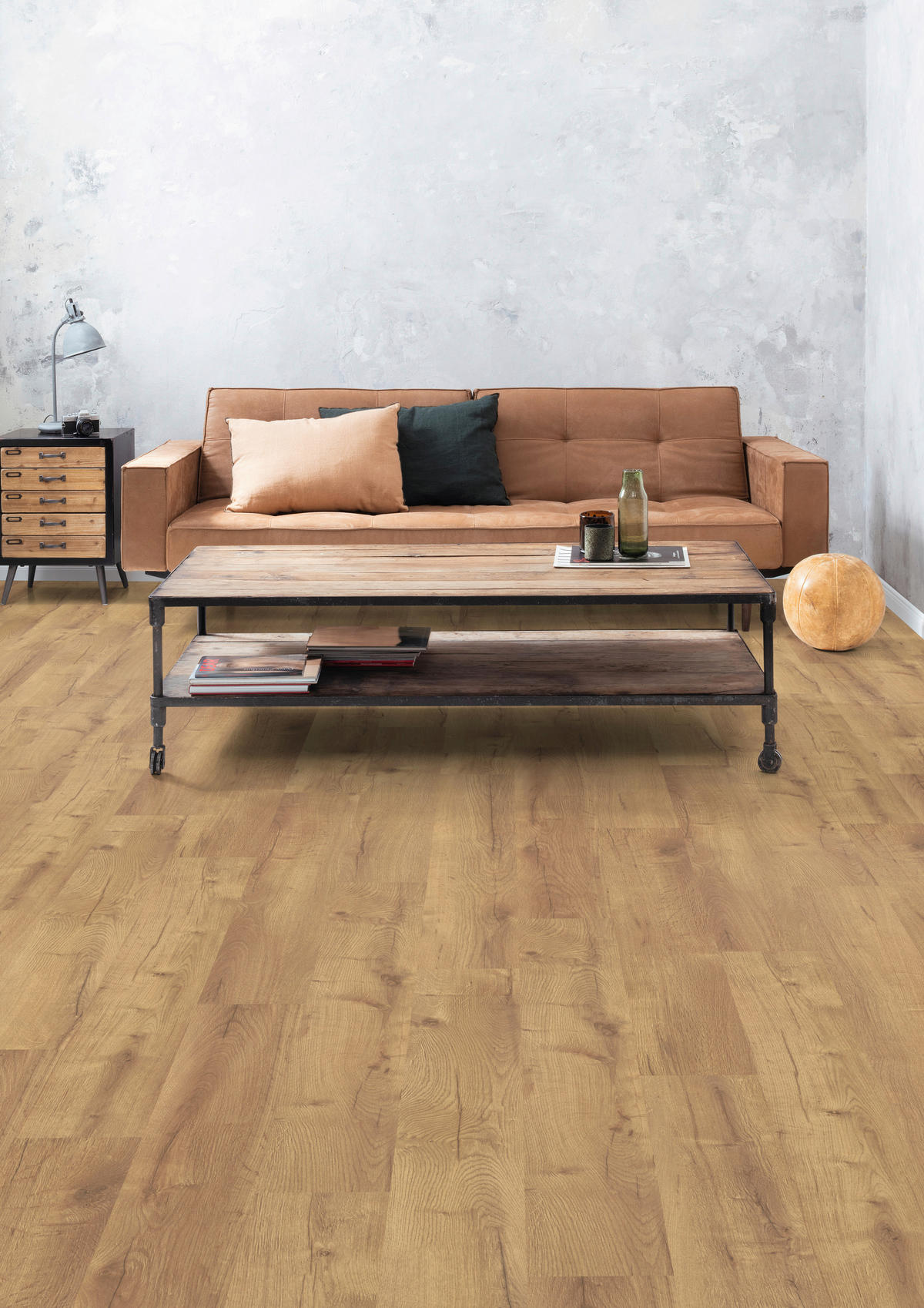 Laminatboden Eiche natur ca. 2,7429 m² im Paket  B/L: ca. 19,2x129,2 cm pro Paket Eiche natur ca. 2,7429 m² im Paket - natur (19,20/129,20cm)