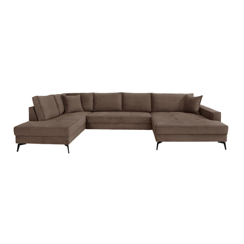 Thumbnail - Wohnlandschaft Zero braun Microfaser B/H/T: ca. 362x86x195 cm