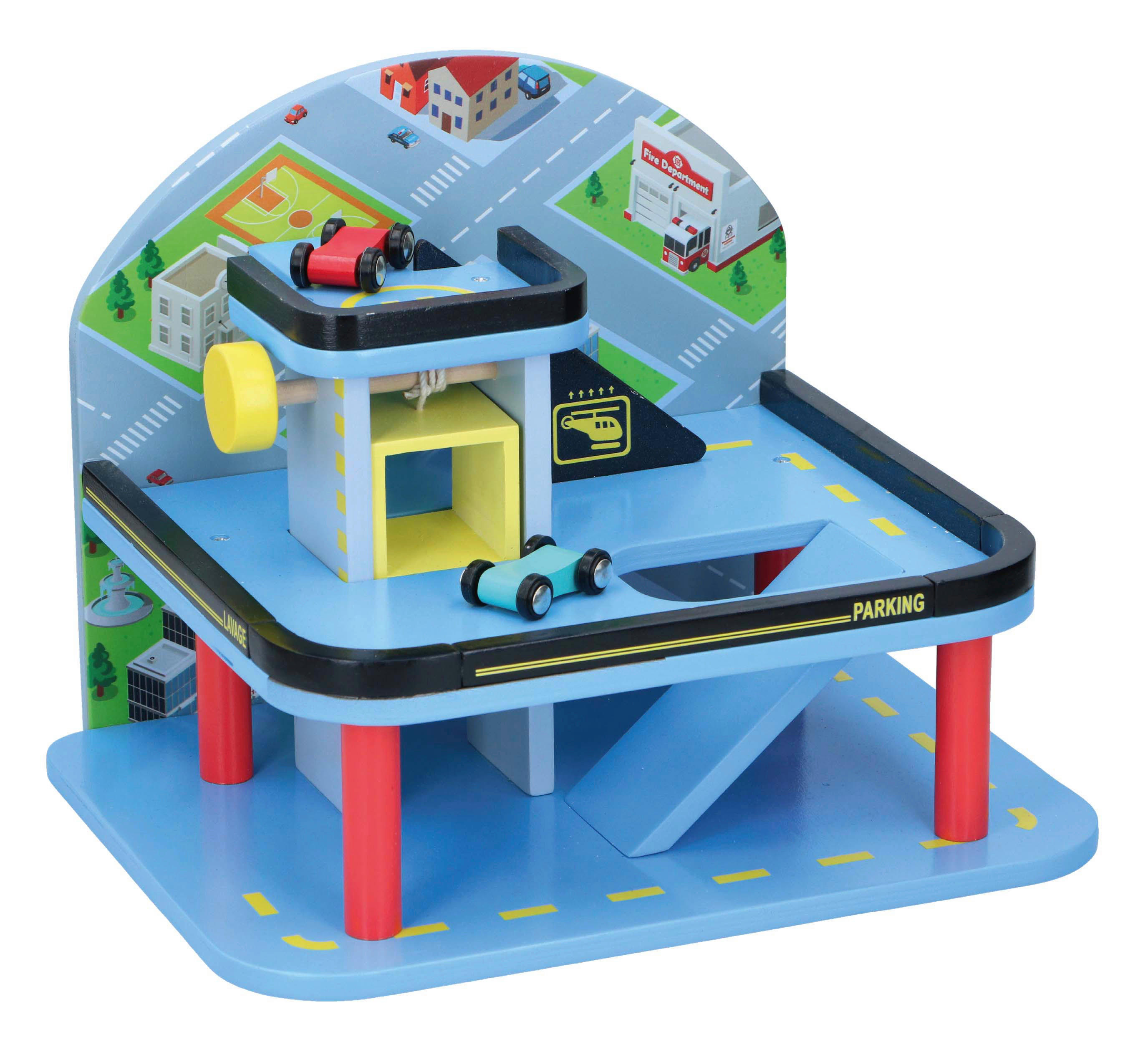 Spielwaren bunt B/H/L: ca. 23x23x30 cm Spielzeug-Garage - bunt (30,00/23,00/23,00cm)
